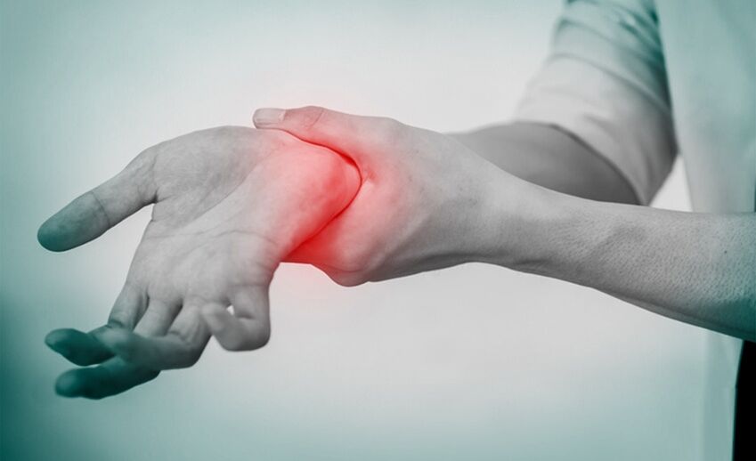 pain due to osteoarthritis of the wrist joint